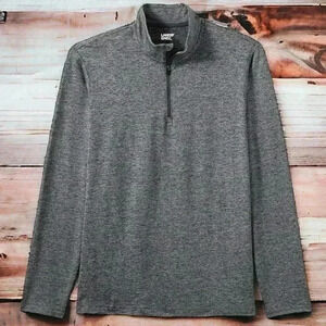Land's End Men's Rapid Dry Space Dye Quarter Zip Pullover Shirt Size XL.